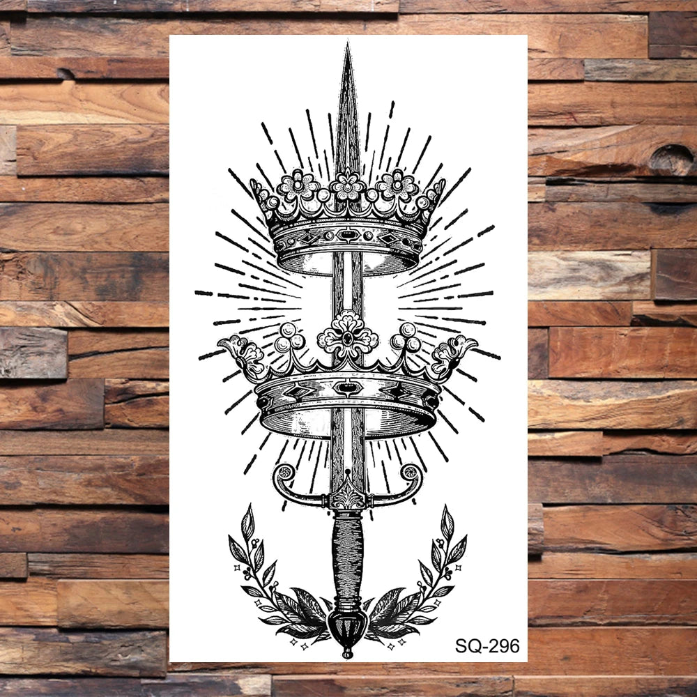 Small Forest Pine Tree Temporary Tattoos For Women Men Realistic Whale Mountain Sea Wave Fake Tattoo Sticker Arm Body Tatoos