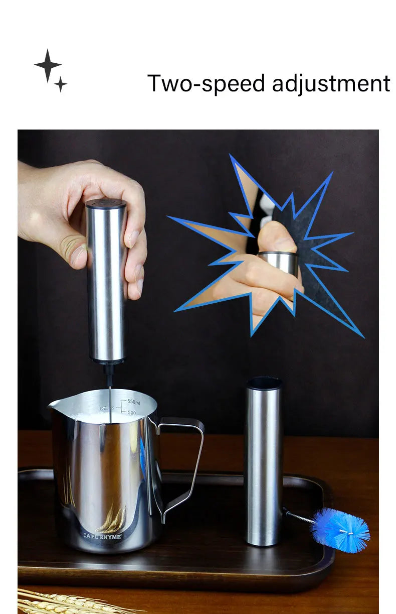 Mini Portable Electric Milk Frother Foam Maker Handheld Foamer High Speeds Drink Mixer Frothing Wand for Stirrer Coffee Cappucci