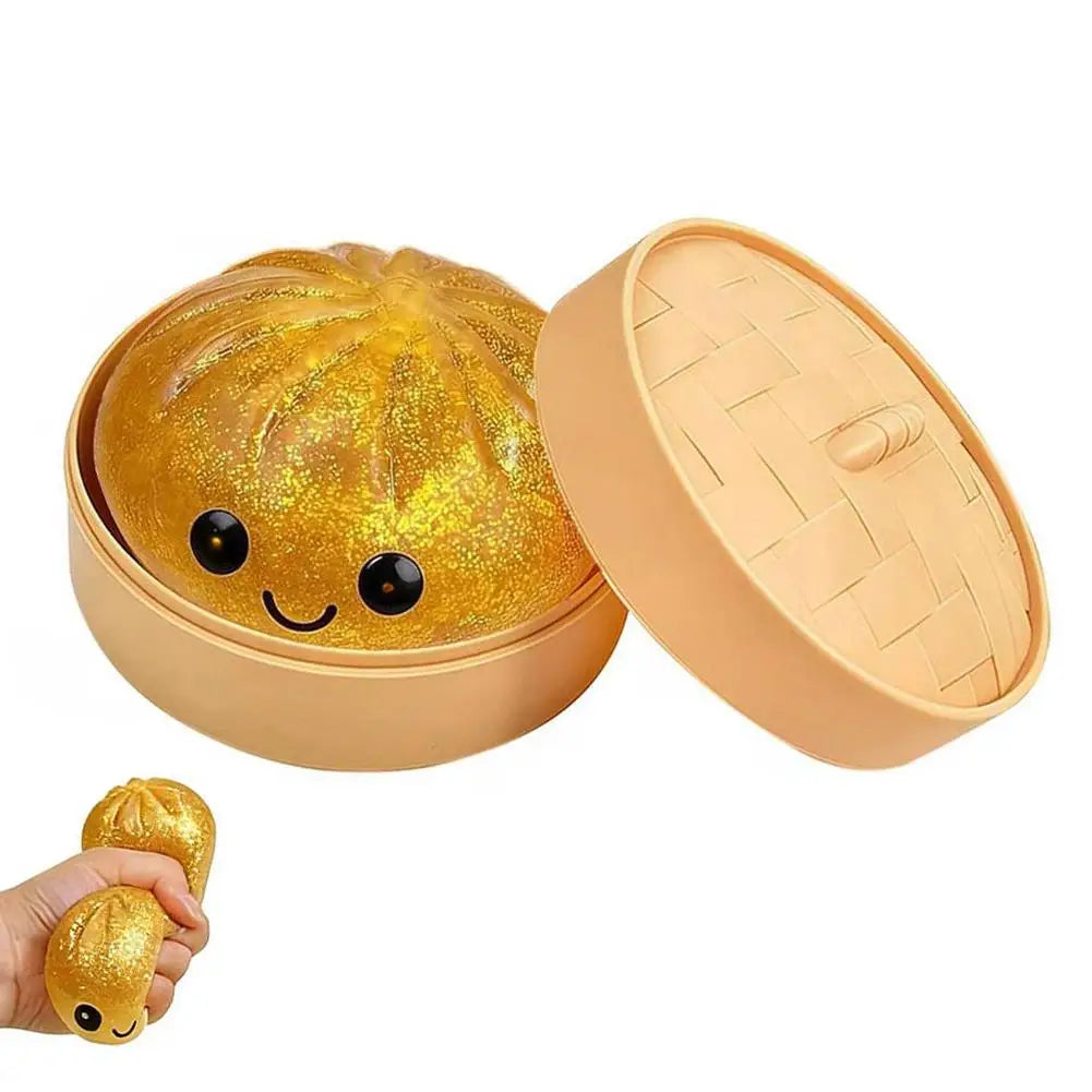 Glitter Dumpling, Glitter Dumpling Squishy Box Dumplings Squishy Anxiety Relief Fidget Soft Squeeze Decompression Dough