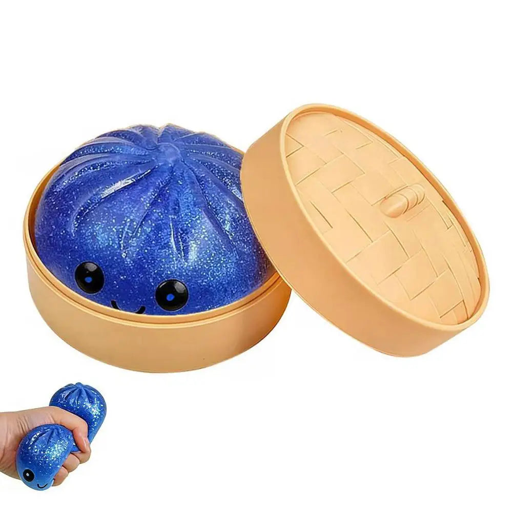 Glitter Dumpling, Glitter Dumpling Squishy Box Dumplings Squishy Anxiety Relief Fidget Soft Squeeze Decompression Dough