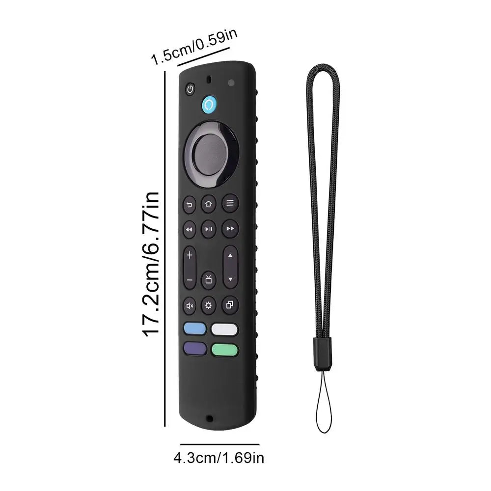 New Silicone Cover ForAmazon Fire TV Stick 4K Max 2023 Streaming Device Soft Remote Case With Lanyard Anti-fall Protective Case