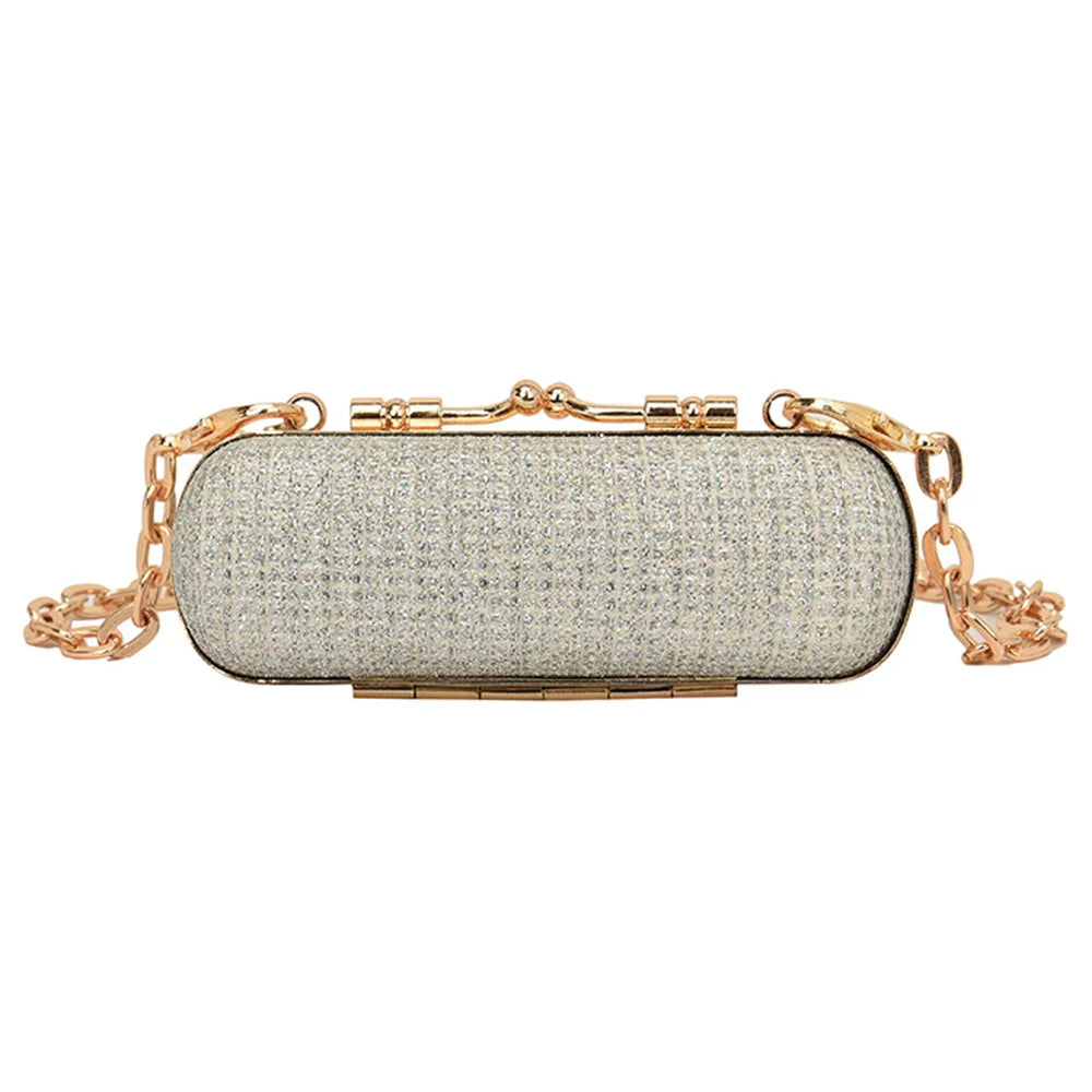 Portable Glitter Lipstick Bags for Women's Makeup Shohlder Bag Sequins Fashion Luxury Lipsticks Protective Cover Mini Brand Bag