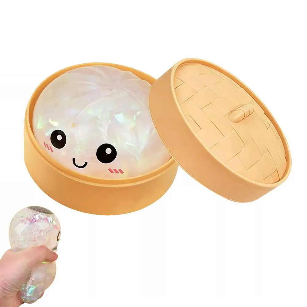 Glitter Dumpling, Glitter Dumpling Squishy Box Dumplings Squishy Anxiety Relief Fidget Soft Squeeze Decompression Dough
