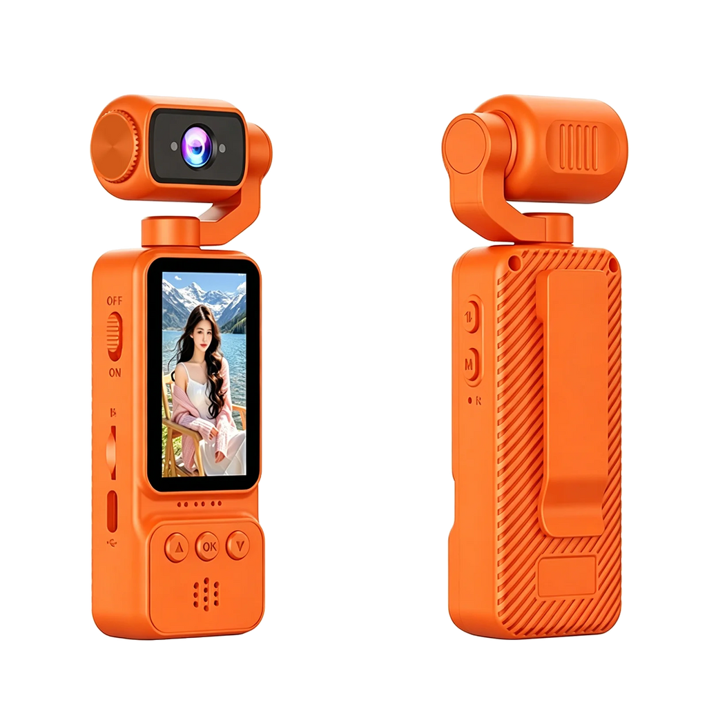 Handheld Pocket Camera 270° Rotating Mini Portable Camera  Outdoor Sports Camera Digital Handheld Law Enforcement Recorder HD