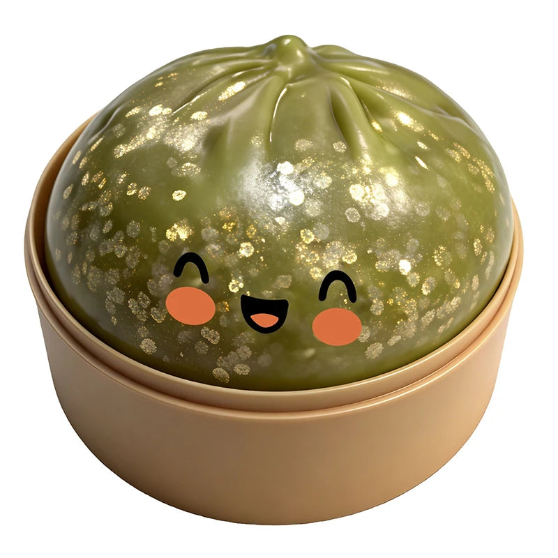 Dumplings Glitter Dumpling Toy Cute Dumplings Squishiest With Steamer Box Stress & Anxiety Toys For Focus ADHD Population