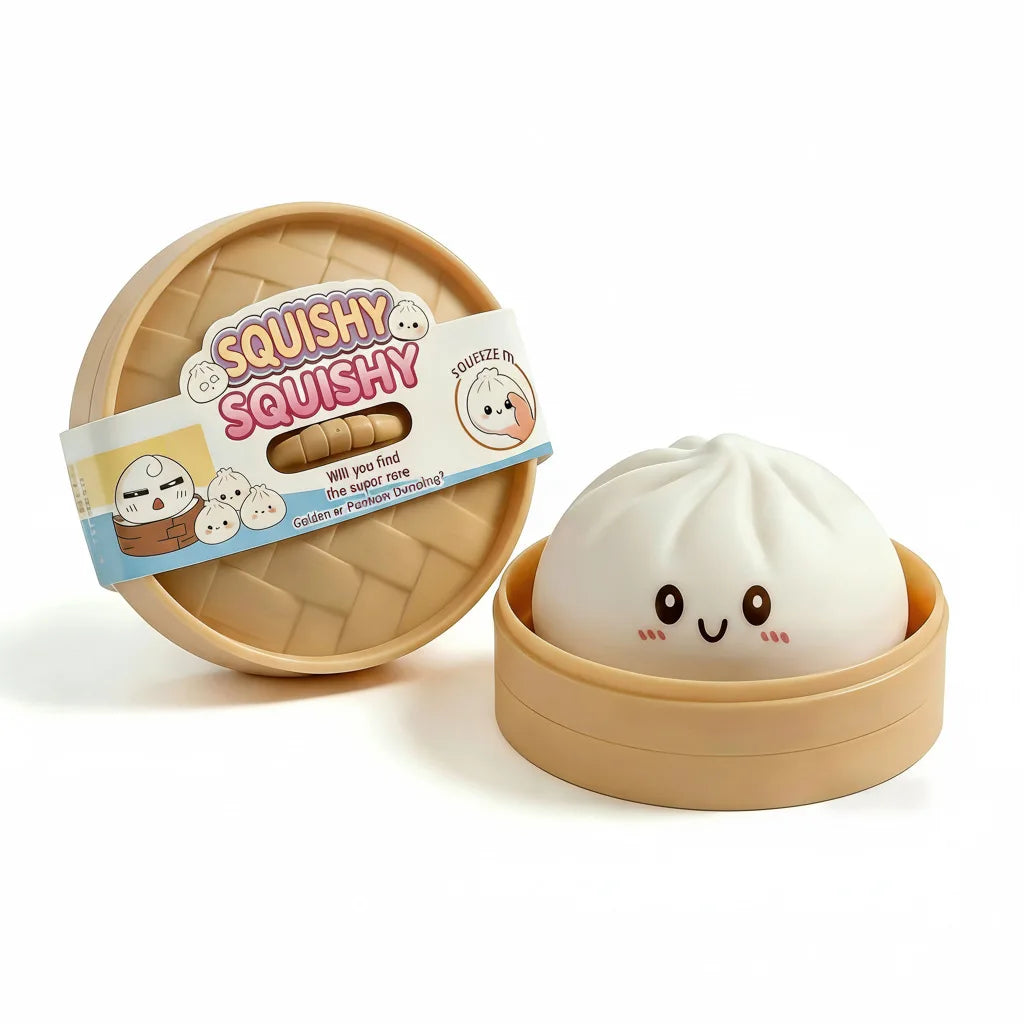 New Glitter Dumpling Glitter Dumpling Squishy with Box Dumplings Sensory Squeeze Toy for Stress Relief