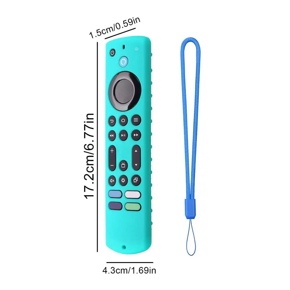 New Silicone Cover ForAmazon Fire TV Stick 4K Max 2023 Streaming Device Soft Remote Case With Lanyard Anti-fall Protective Case