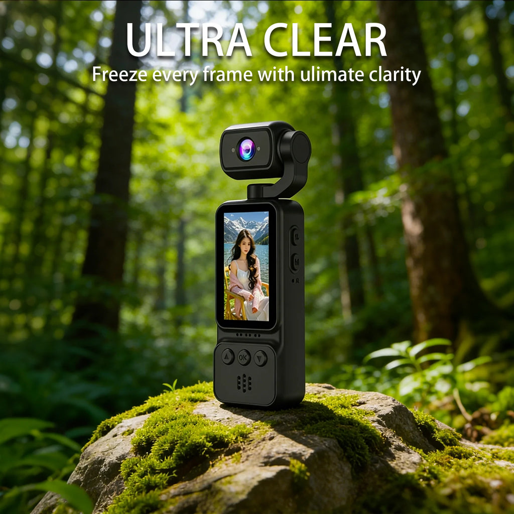 Handheld Pocket Camera 270° Rotating Mini Portable Camera  Outdoor Sports Camera Digital Handheld Law Enforcement Recorder HD