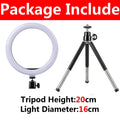 10 Inch LED Ring Light Photography Lighting Phone Ringlight With Tripod Stand Round Fill Lamp For Phone Live Video Selfie Lamp