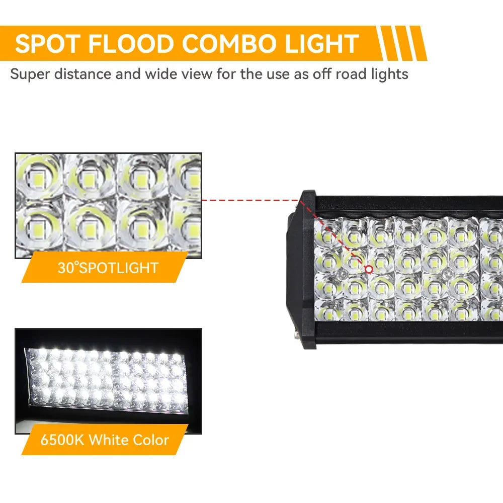 Work Light LED Light Bars Spot Flood Beam For Work Driving Offroad Boat Car Tractor Truck 12V Car SUV ATV UTV 4WD LED Headlight