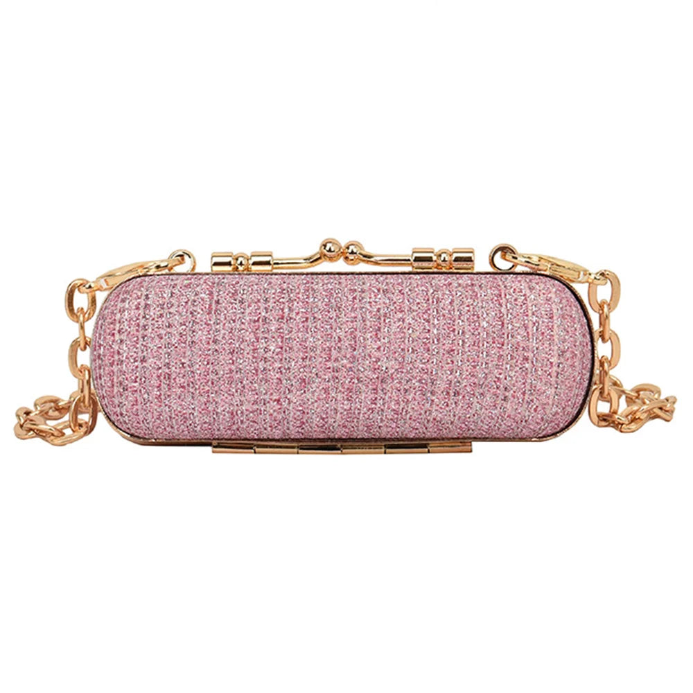 Portable Glitter Lipstick Bags for Women's Makeup Shohlder Bag Sequins Fashion Luxury Lipsticks Protective Cover Mini Brand Bag