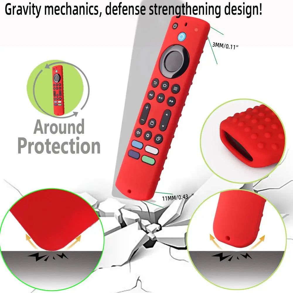 New Silicone Cover ForAmazon Fire TV Stick 4K Max 2023 Streaming Device Soft Remote Case With Lanyard Anti-fall Protective Case