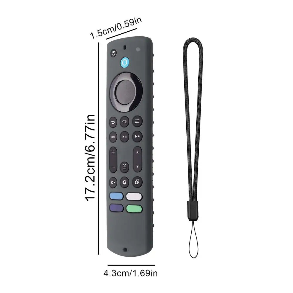 New Silicone Cover ForAmazon Fire TV Stick 4K Max 2023 Streaming Device Soft Remote Case With Lanyard Anti-fall Protective Case