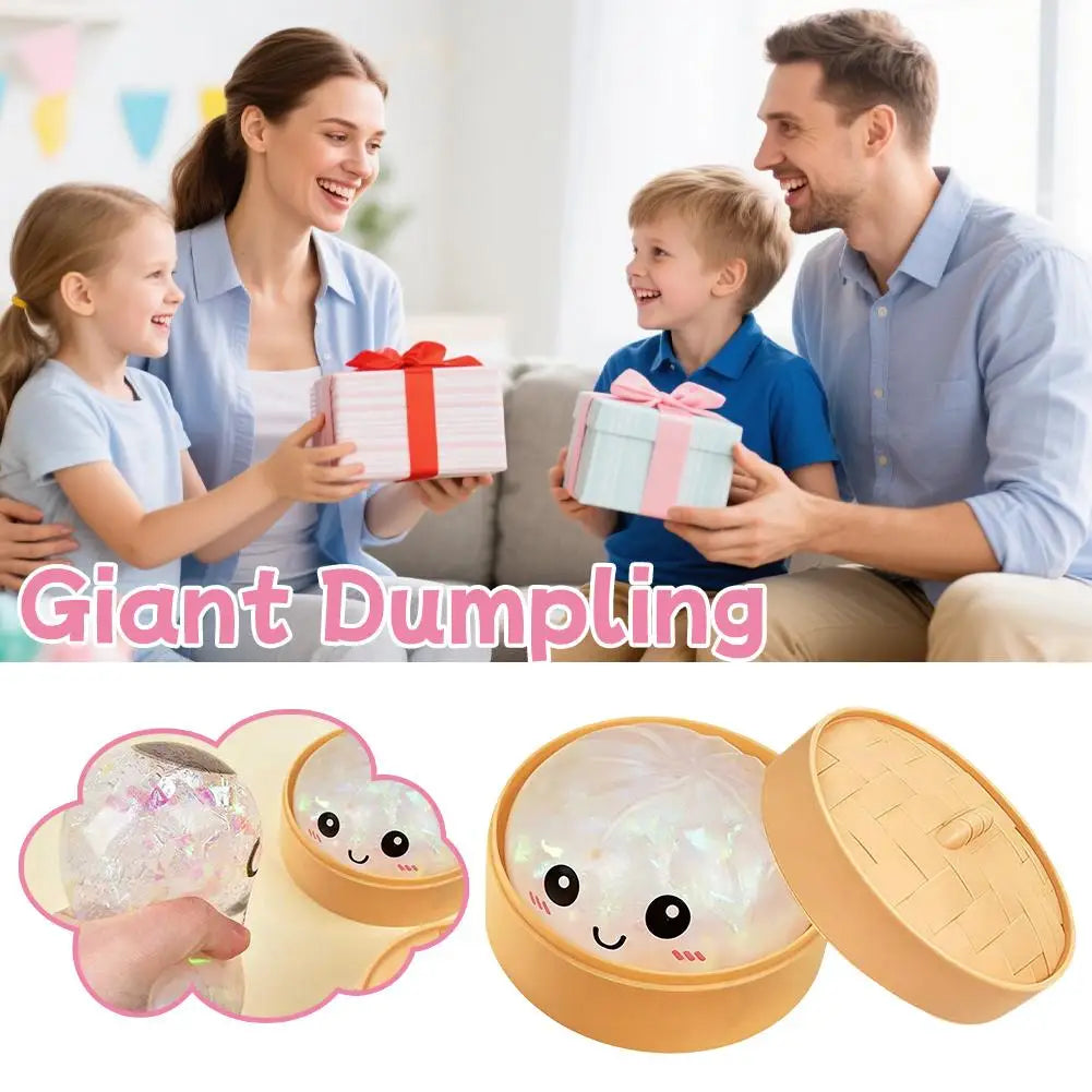 Glitter Dumpling, Glitter Dumpling Squishy Box Dumplings Squishy Anxiety Relief Fidget Soft Squeeze Decompression Dough