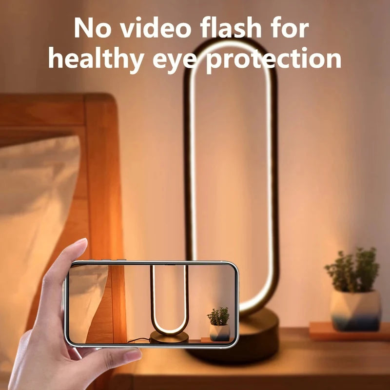 Ring Night Lamp Three Color Dimmable LED Ambient Light for Bedroom Living Room Desk Nightstand Table Accessories