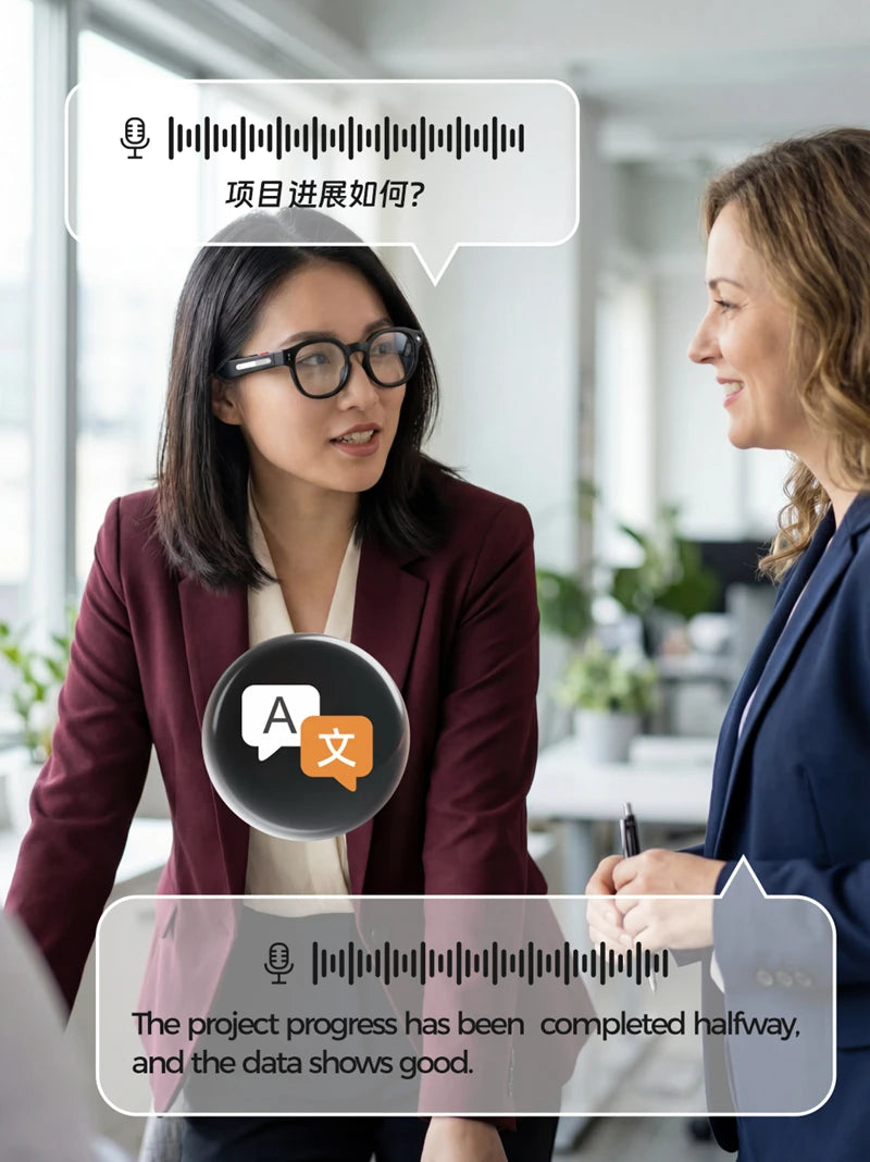 2026 New AI Smart Glasses AI Translation 8MP HD Camera 4K Shooting Image Conversation Recording Listening To Music Smart Glasses