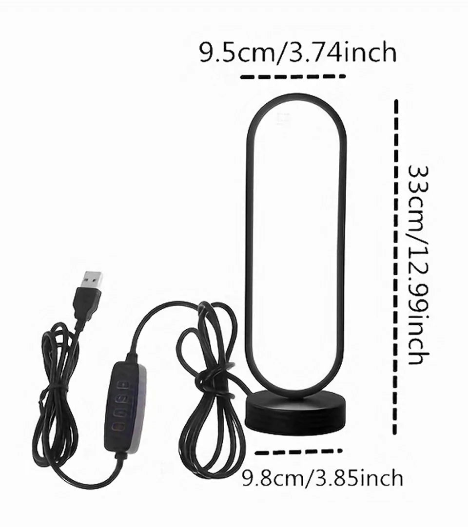 Ring Night Lamp Three Color Dimmable LED Ambient Light for Bedroom Living Room Desk Nightstand Table Accessories