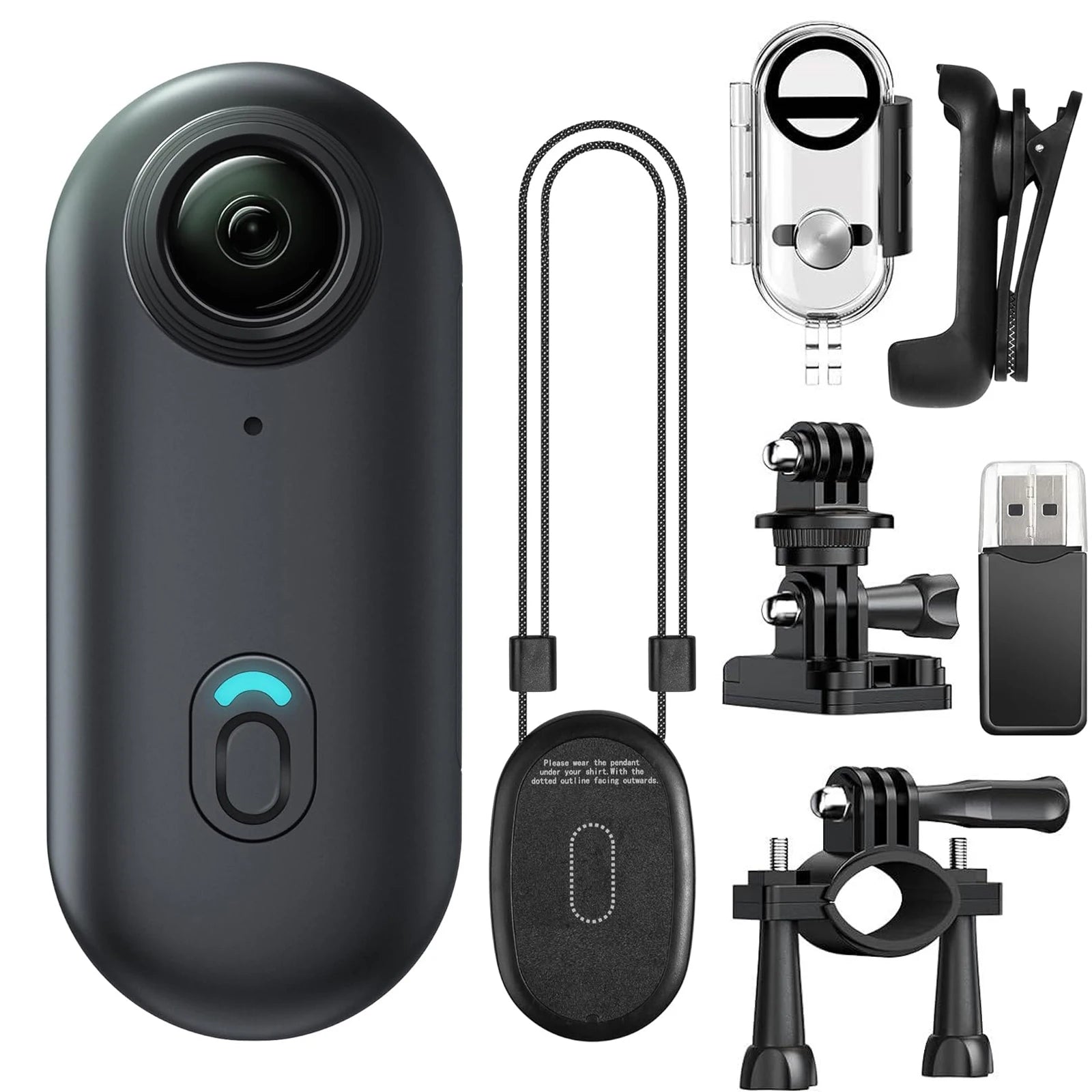 Pocket 4K Mini Camera Magnetic Wearable Cam with Waterproof Shell WiFi Bike Camera Friendly for Casual Cycling Vlog Home Use