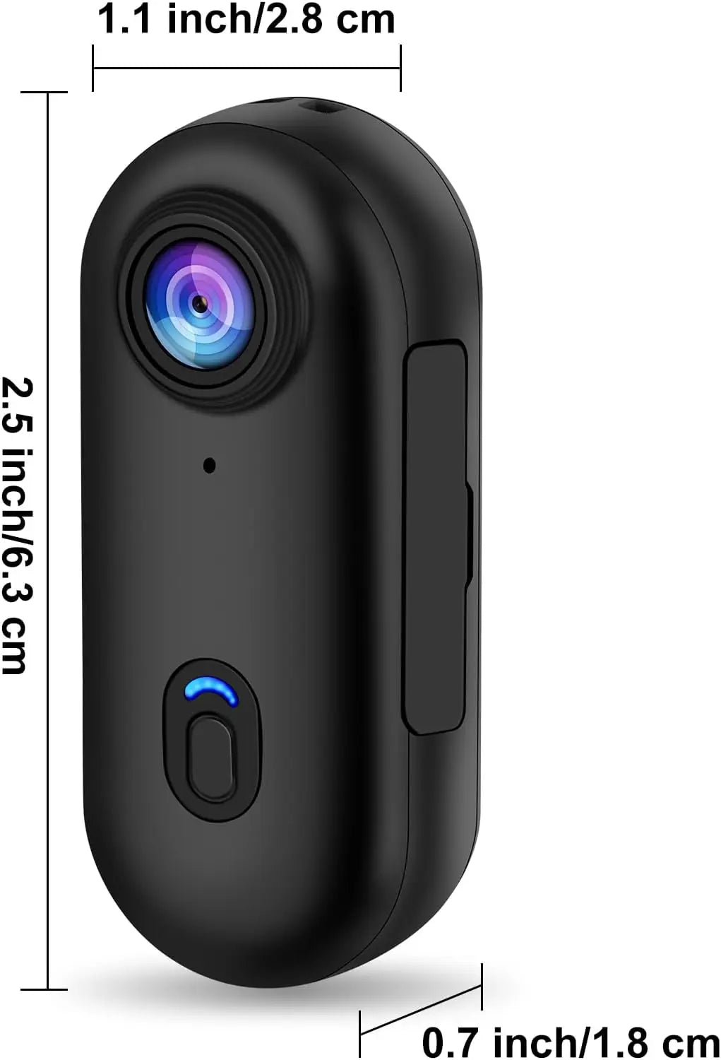 Pocket 4K Mini Camera Magnetic Wearable Cam with Waterproof Shell WiFi Bike Camera Friendly for Casual Cycling Vlog Home Use