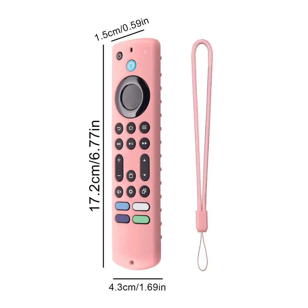 New Silicone Cover ForAmazon Fire TV Stick 4K Max 2023 Streaming Device Soft Remote Case With Lanyard Anti-fall Protective Case