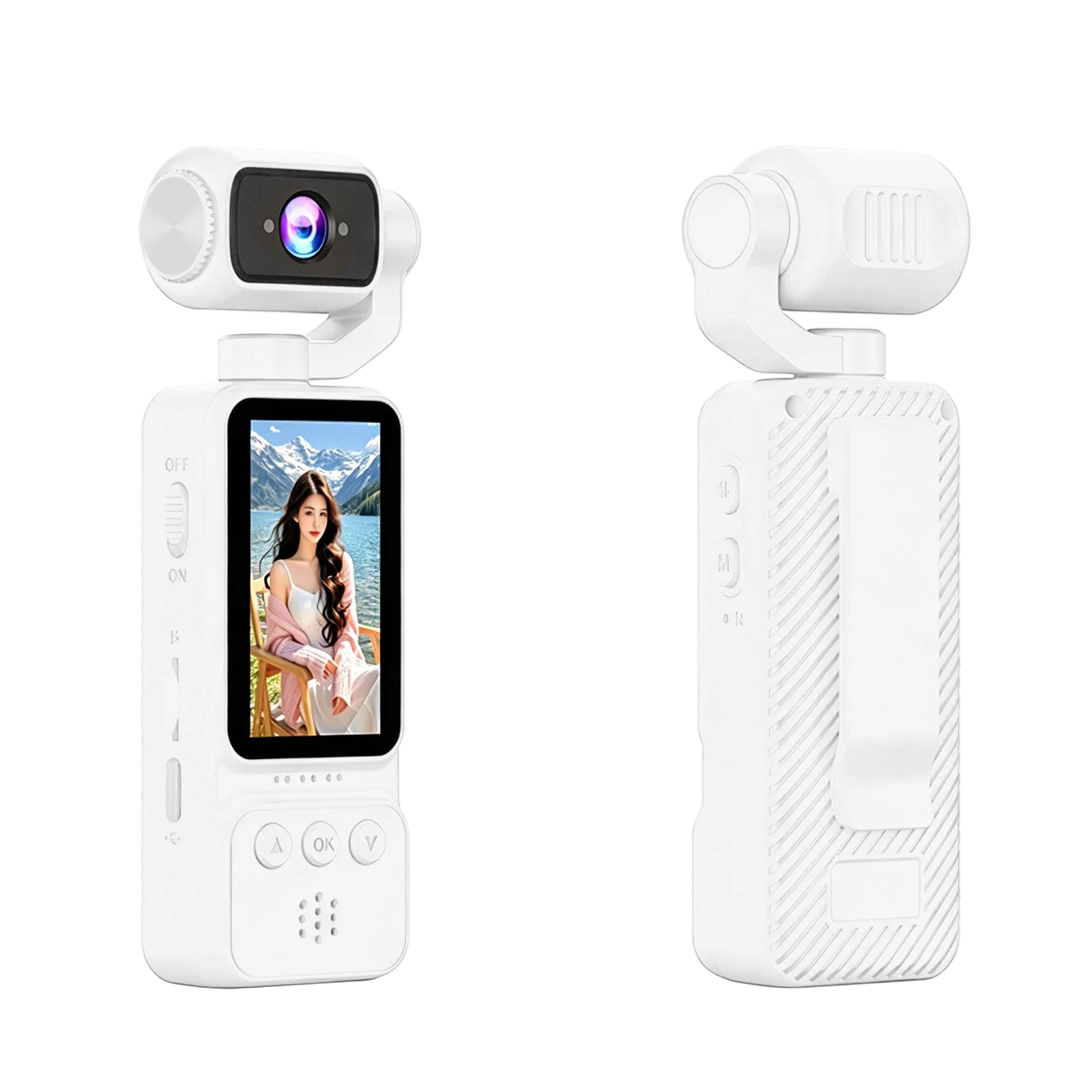 Handheld Pocket Camera 270° Rotating Mini Portable Camera  Outdoor Sports Camera Digital Handheld Law Enforcement Recorder HD