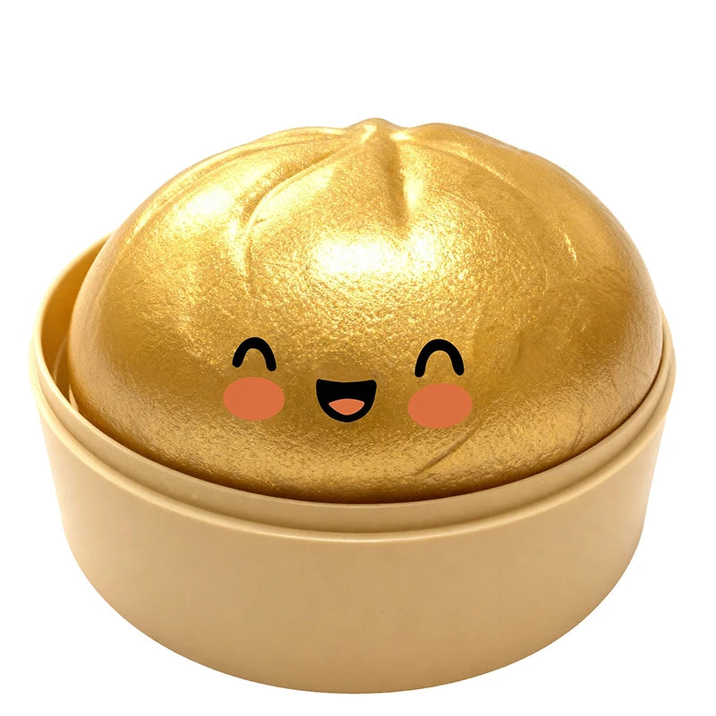 Dumplings Glitter Dumpling Toy Cute Dumplings Squishiest With Steamer Box Stress & Anxiety Toys For Focus ADHD Population