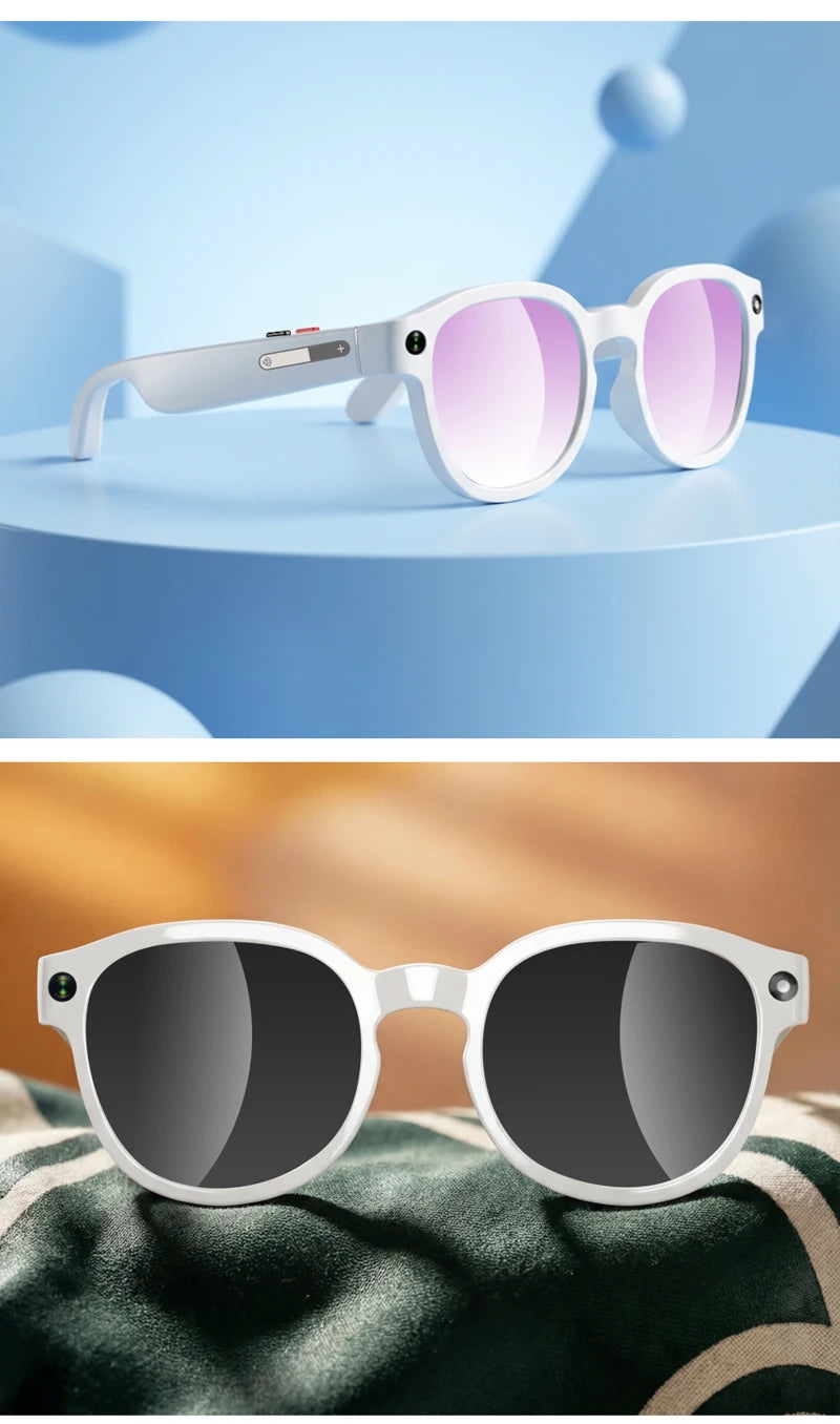 2026 New AI Smart Glasses AI Translation 8MP HD Camera 4K Shooting Image Conversation Recording Listening To Music Smart Glasses