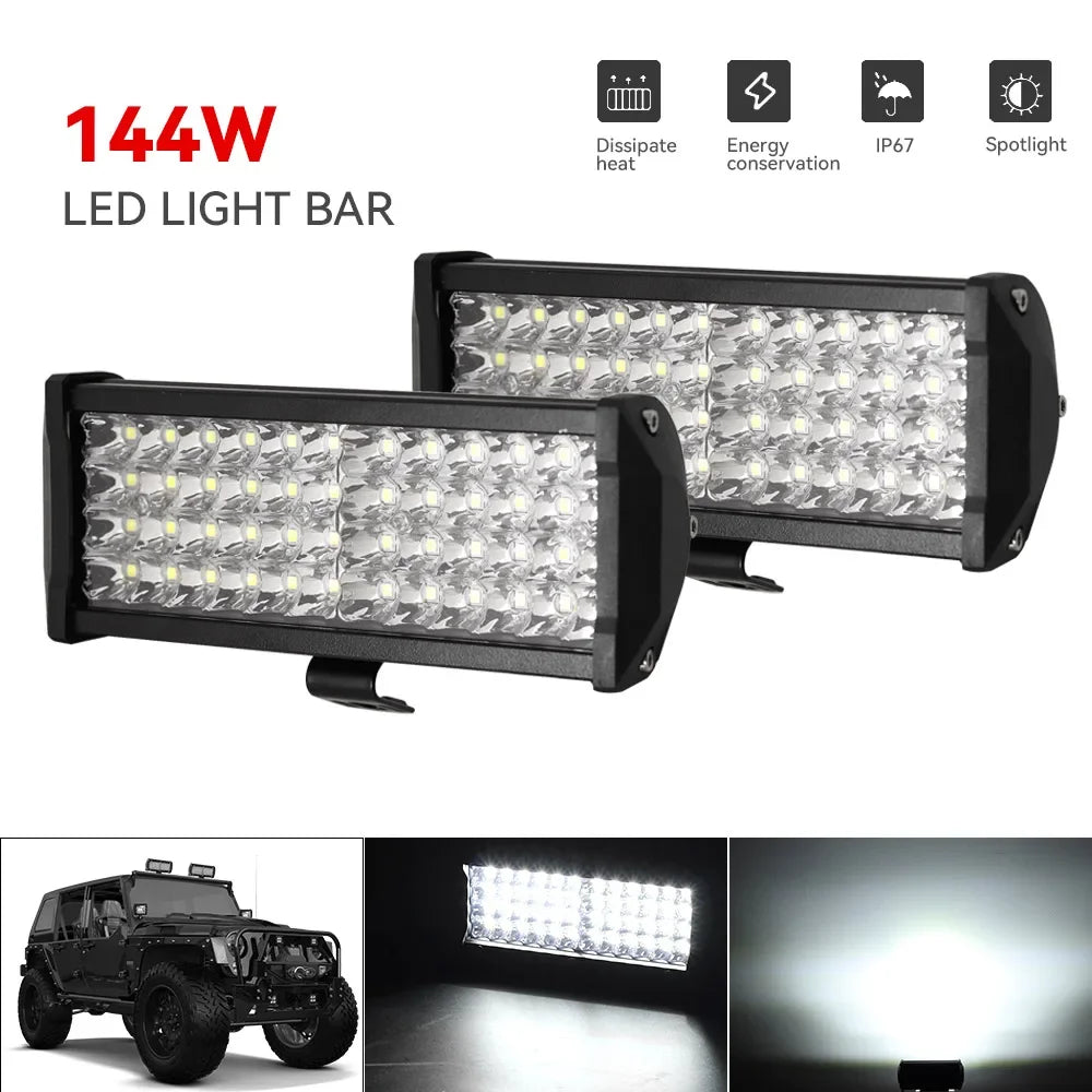 Work Light LED Light Bars Spot Flood Beam For Work Driving Offroad Boat Car Tractor Truck 12V Car SUV ATV UTV 4WD LED Headlight