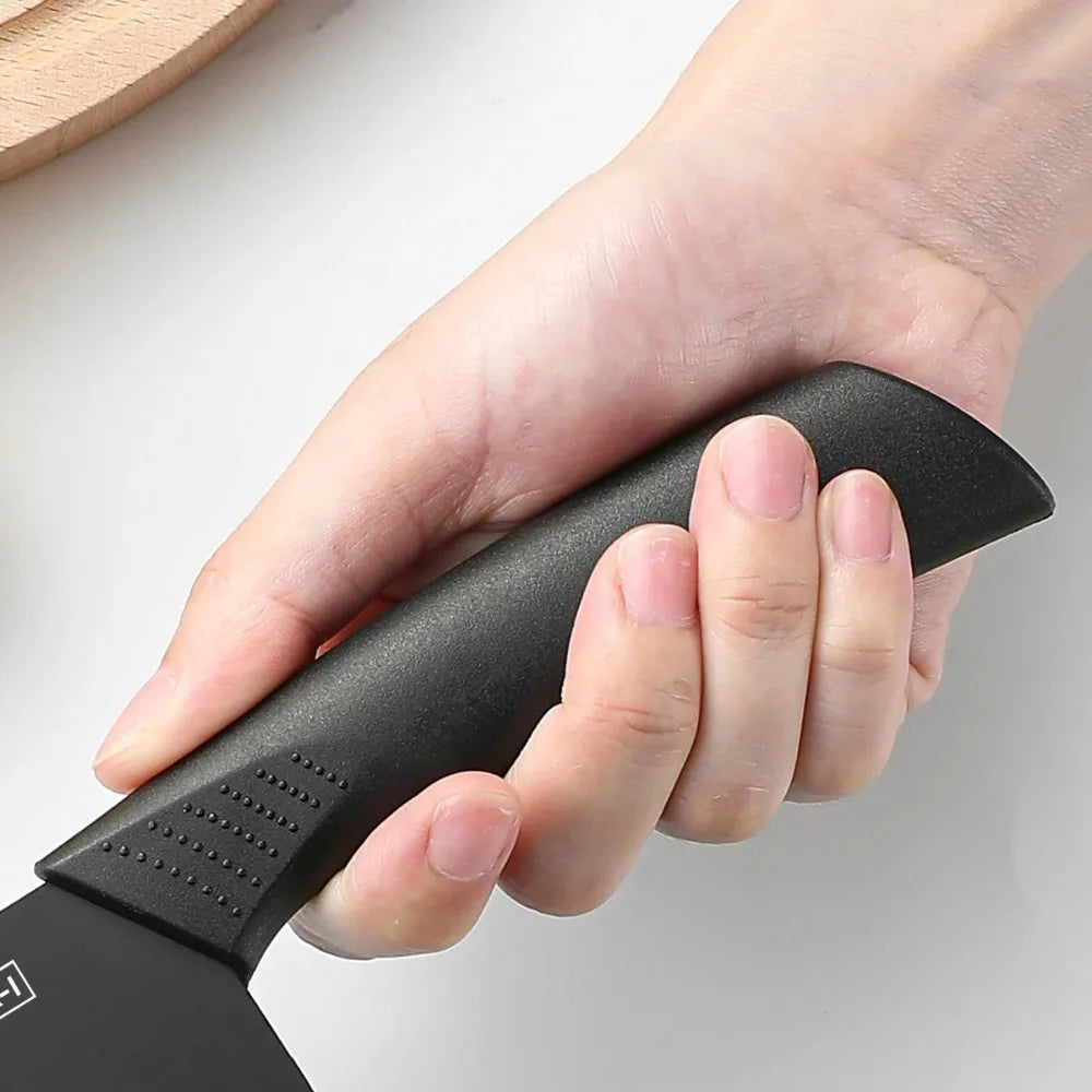 6pcs Kitchen Knife Set with Knife Holder High-grade Black Steel Knife Set Gift Knife Stainless Steel Kitchen Utensils Household